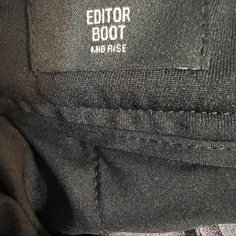 Express Editor Boot Pants 10s Metallic Dark Gray … - image 4